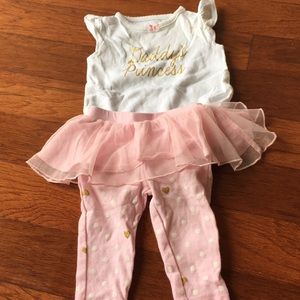 3 for 15!Carters 3M EUC 3 pc baby girl tutu set